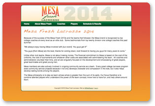 Mesa Fresh Lacrosse 2014